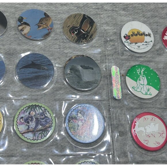 Pogs Starter Set lot Of 40 Pogs Animals Print Pogs 1980s - Picture 6 of 11